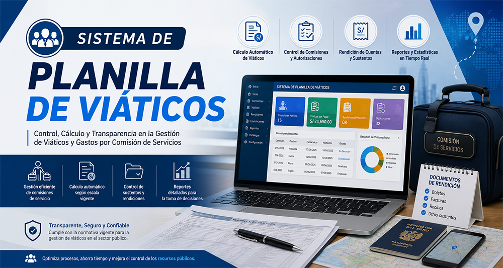 Software Sistema Planilla de Viáticos 